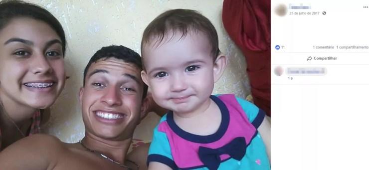 Jovem de 18 anos e filha de oito meses desapareceram em Pilar do Sul — Foto: Reprodução/Facebook 