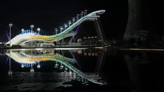O Big Air Shougang, um dos locais mais icônicos das Olimpíadas de Pequim 2022  — Foto: Lintao Zhang/Getty Images