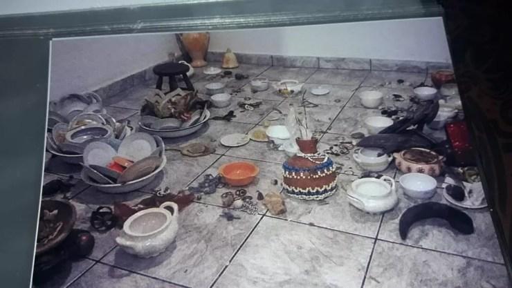 A casa de candomblé Ilê Asé Ojú Oyá, localizada em Guaianzes, Zona Leste da capital, foi atacada em março deste ano — Foto: Arquivo Pessoal/Divulgação