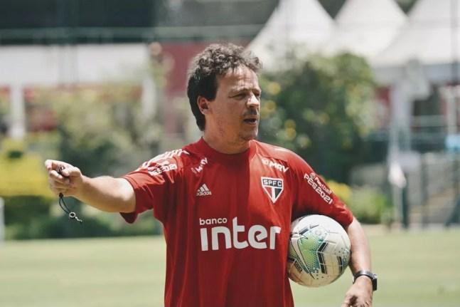 Fernando Diniz comanda treino do São Paulo — Foto: Divulgação/saopaulofc.net