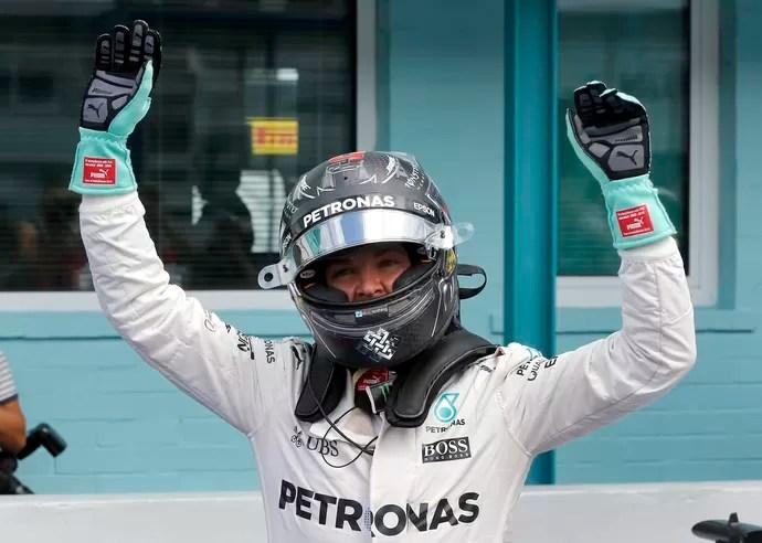 Nico Rosberg faz a pole position para o GP da Alemanha (Foto: AP)