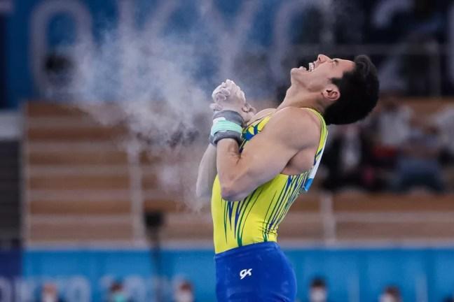 Arthur Nory nas Olimpíadas — Foto: Ricardo Bufolin/CBG