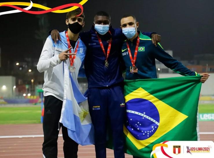 Competidor de Junqueirópolis ficou com o bronze — Foto: Federação Desportiva Peruana de Atletismo / Divulgação
