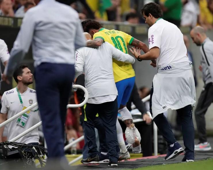 Neymar se machucou às vésperas da Copa América de 2019 — Foto: Ueslei Marcelino/Reuters