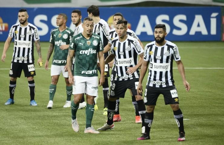 Palmeiras e Santos se enfrentaram no Allianz Parque — Foto: Marcos Ribolli