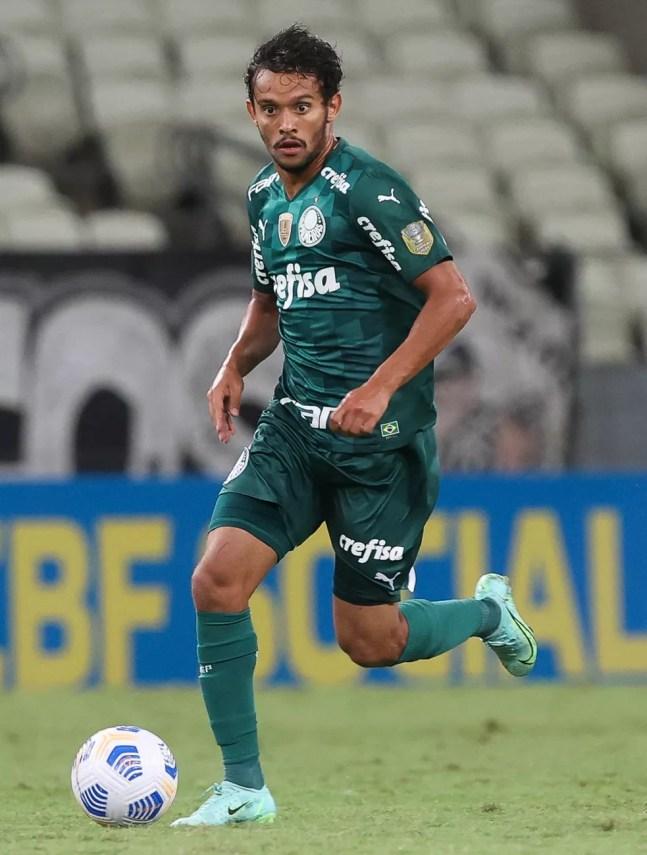 Gustavo Scarpa na partida entre Ceará e Palmeiras — Foto: Cesar Greco / Ag. Palmeiras