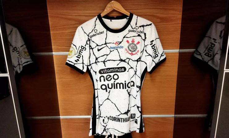 Camisa do Corinthians modelo 2021/2022 — Foto: Rodrigo Coca/Ag. Corinthians