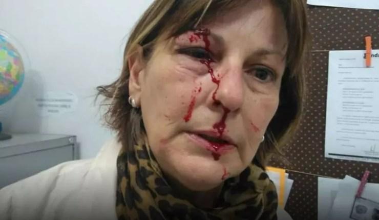 Professora Marcia Friggi foi vítima de agressão  (Foto: Reprodução/Facebook)