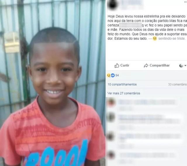 Garoto de 6 anos morreu após ser picado por escorpião em Barra Bonita  — Foto: Facebook/Reprodução