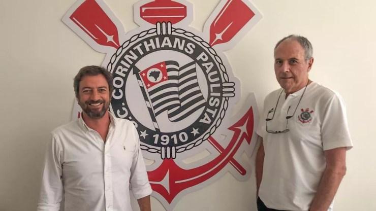 Presidente do Corinthians, Duílio Monteiro Alves, e o superintendente de marketing José Colagrossi — Foto: Divulgação