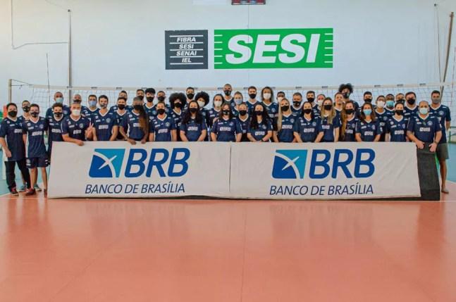Brasília durante a apresentação das equipes para a temporada 2021/2022 — Foto: CBV