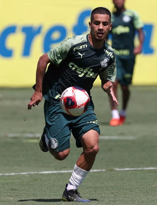 Vitinho, meio-campista do time sub-20 do Palmeiras — Foto: Cesar Greco