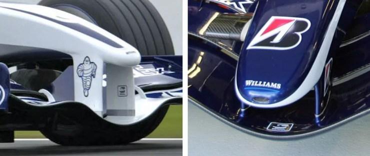 ''S do Senna" presente nos carros da Williams de 2005 e 2006 — Foto: Reprodução