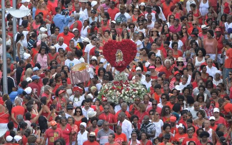 Festa de Santa Bárbara, Salvador, Bahia — Foto: Max Haack/ G1