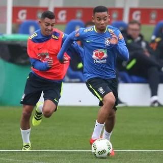 Gabriel Jesus Treino Seleção Brasileira Olímpica (Foto: Lucas Figueiredo / MoWA Press)