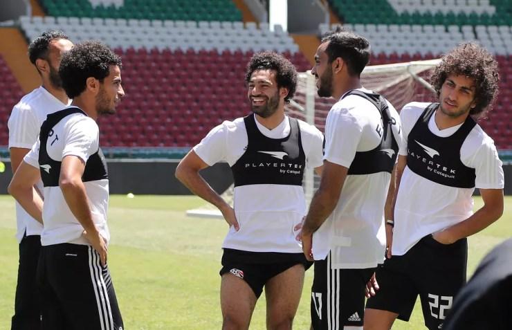Salah treino Egito (Foto: Karim Jaafar/AFP)