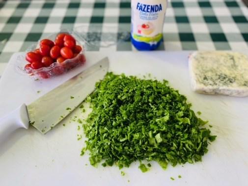 Bisteca à La Fiorentina com Creme de Gorgonzola e Tomates Cerejas