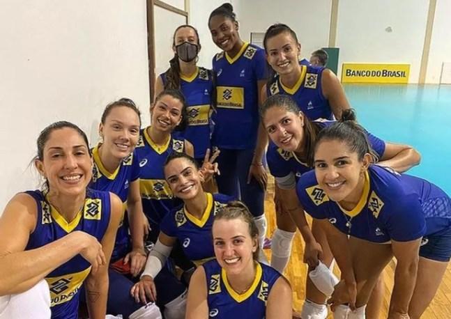 Seleção brasileira feminina; vôlei que disputa o Sul-Americano — Foto: CBV/Divulgação