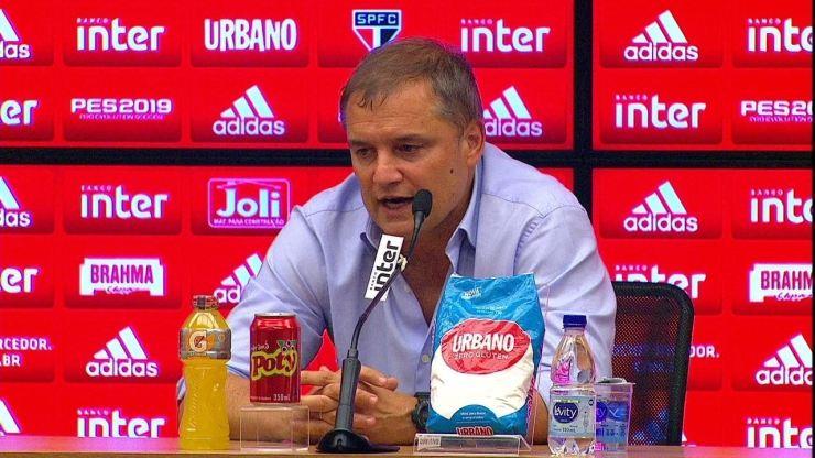 Diego Aguirre concede entrevista coletiva após derrota do São Paulo para o Palmeiras