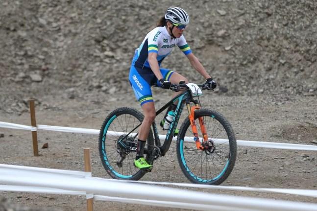 Jaqueline Mourão é bronze no ciclismo mountain bike do Pan de Lima — Foto: Abelardo Mendes Jr/Rededoesporte.gov.br