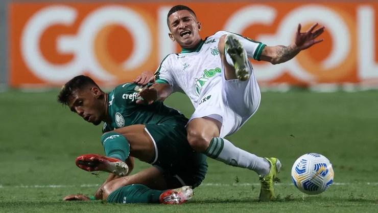 Gabriel Menino não teve boa atuação em mais uma chance no time titular — Foto: Cesar Greco / Ag. Palmeiras