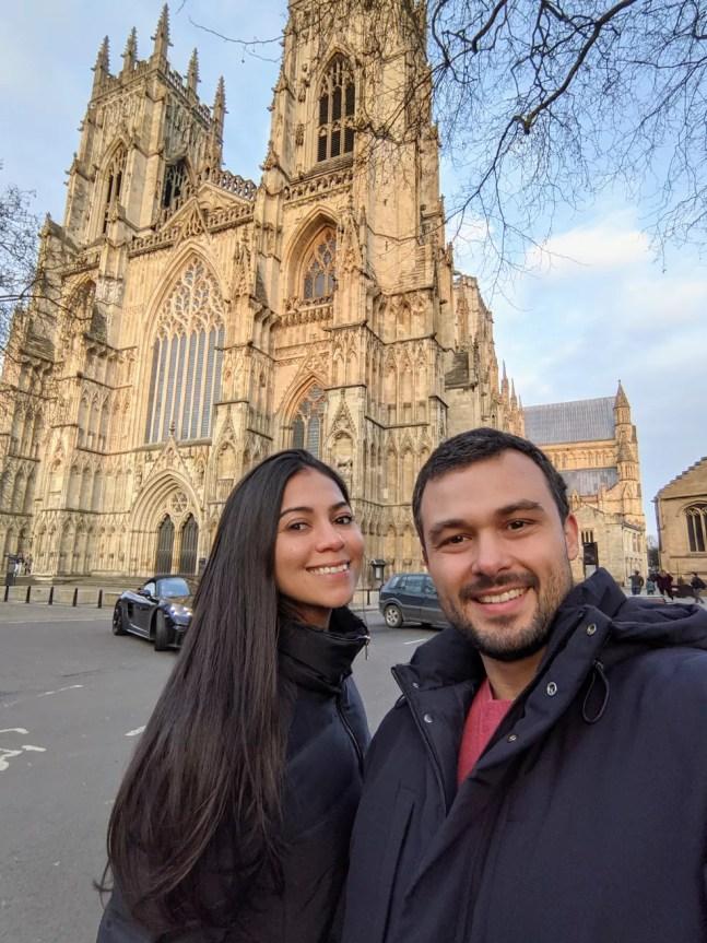 Milena Coutinho e Paulo Guerra na Inglaterra — Foto: Arquivo pessoal