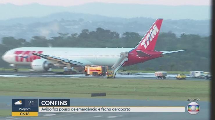 Avião que iria para Londres faz pouso forçado no Aeroporto Internacional de Belo Horizonte
