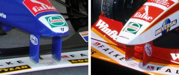 ''S do Senna" presente nos carros da Williams de 1997 e 1998 — Foto: Reprodução