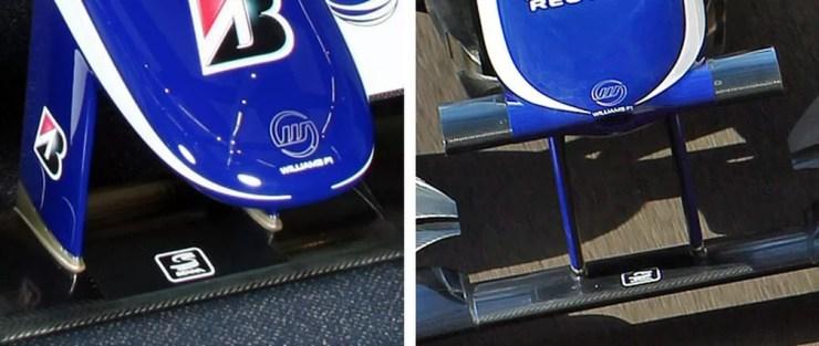 ''S do Senna" presente nos carros da Williams de 2009 e 2010 — Foto: Reprodução