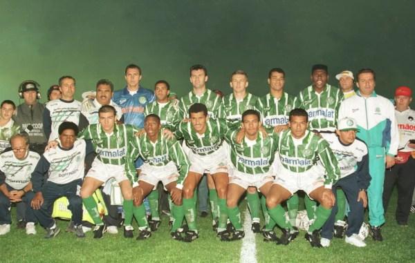 Palmeiras campeão paulista em 1996 — Foto: Djalma Vassão / Arquivo Agência Estado