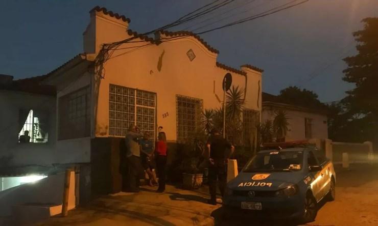 Casa onde o corpo de Luana foi encontrado, em Laranjeiras (Foto: Matheus Rodrigues/G1)