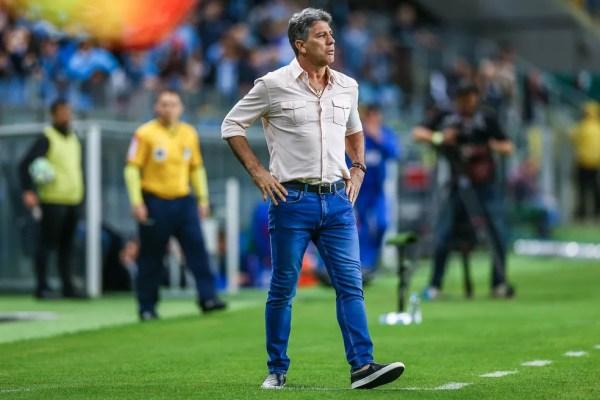 Renato Portaluppi saiu decepcionado com o empate do Grêmio diante do Bahia em Porto Alegre — Foto: Lucas Uebel/Divulgação Grêmio