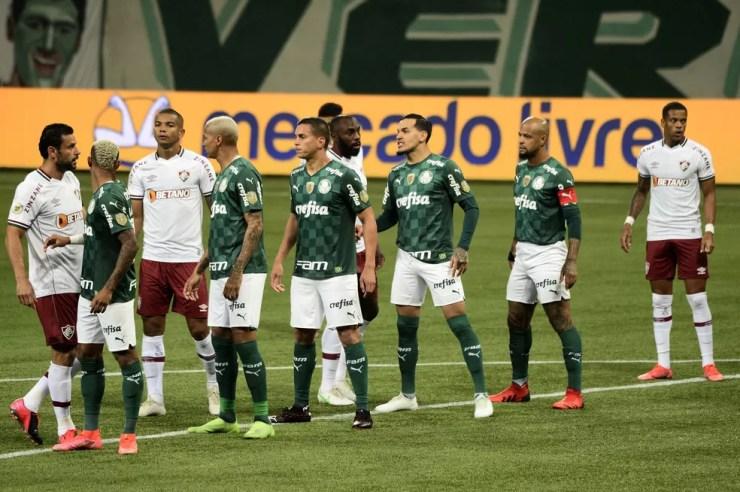 Defesa do Palmeiras fez mais um jogo zerado na temporada — Foto: Marcos Ribolli