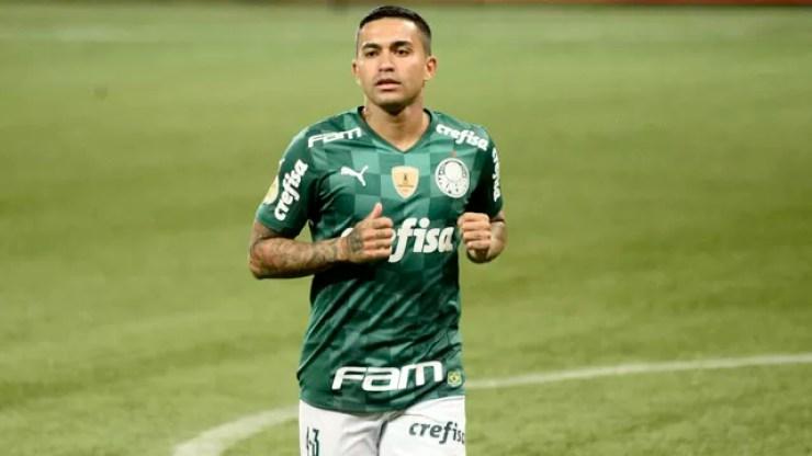 Dudu durante Palmeiras x Santos