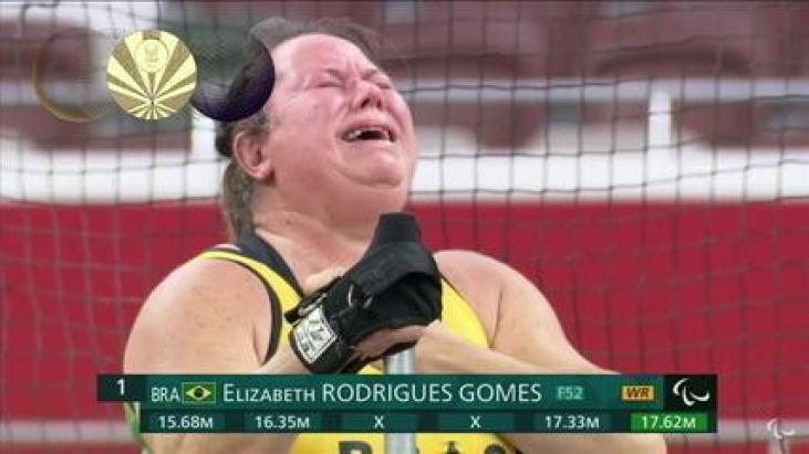 Beth Gomes quebra recorde mundial duas vezes e conquista medalha de ouro no lançamento de disco F53 - Paralimpíadas de Tóquio