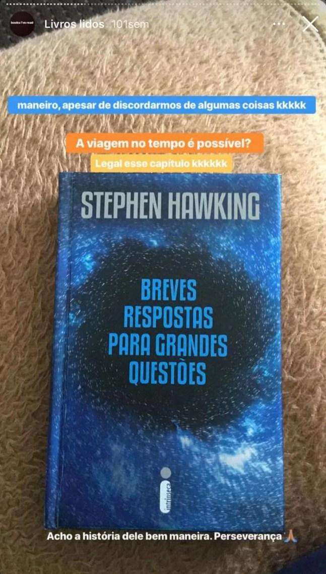 Gustavo Scarpa, do Palmeiras, faz crítica de "Breves respostas para grandes questões" — Foto: Reprodução