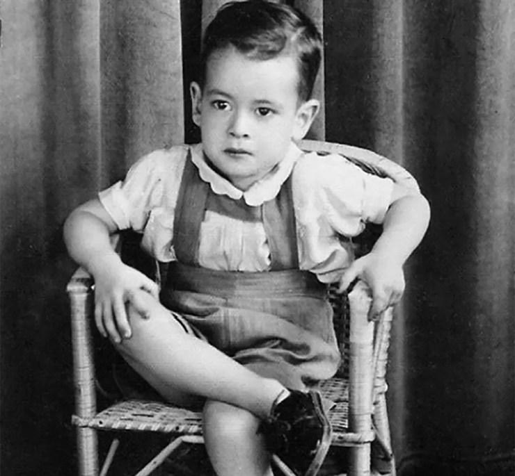 Ney Matogrosso aos 3 anos: foto está no livro de memórias do artista — Foto: Arquivo pessoal