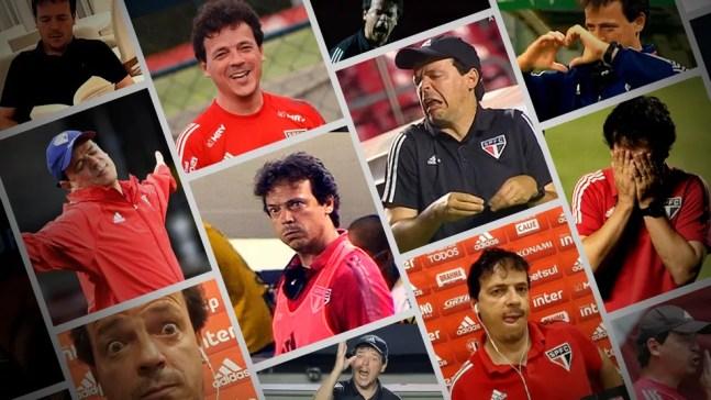 Fernando Diniz e as mais variadas reações — Foto: Infoesporte