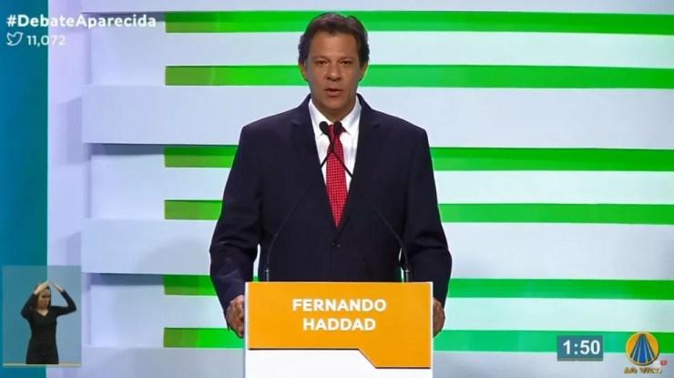 Fernando Haddad, candidato do PT à Presidência — Foto: Reprodução