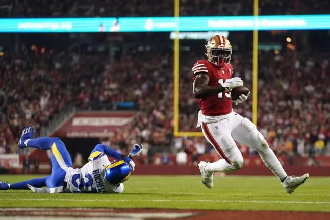 Deebo Samuel 49ers x Rams NFL — Foto: Reuters