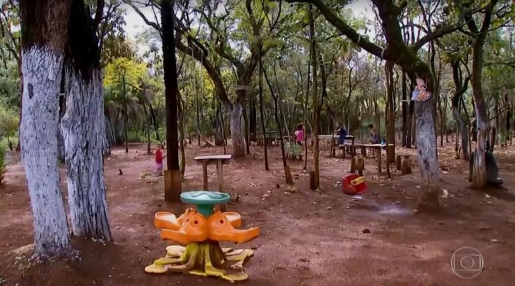 Análises mostram que parquinho de Sorocaba está com o solo contaminado  (Foto: TV Globo/Reprodução)