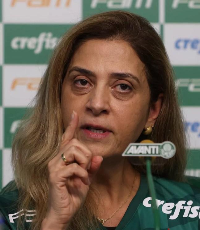Leila Pereira, presidente do Palmeiras — Foto: Cesar Greco
