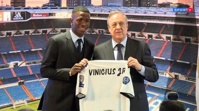 Vinicius Junior ainda não tem número para jogar no Real (Foto: Reprodução)