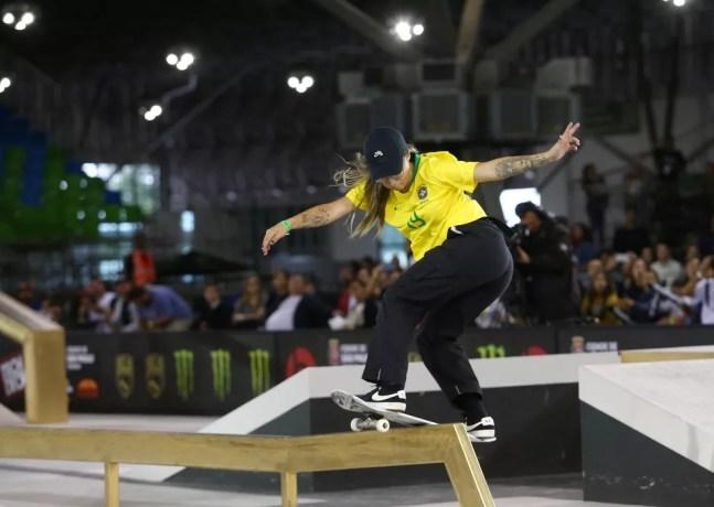 Pâmela Rosa na final do Mundial de skate street — Foto: REUTERS/Amanda Perobelli