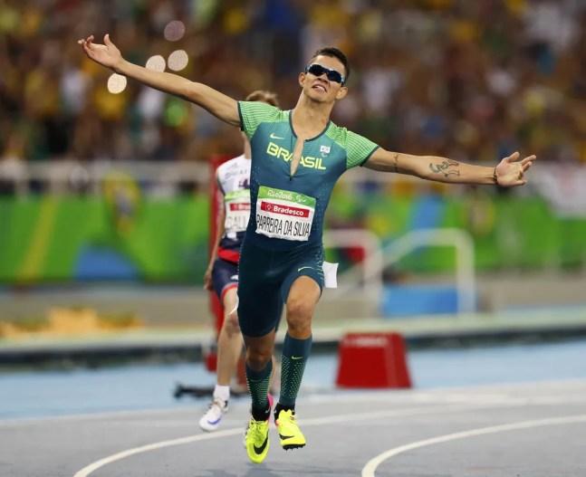 Rodrigo Parreira foi bronze 100m rasos na classe T36 nas Paralimpíadas do Rio — Foto: Jason Cairnduff / Reuters