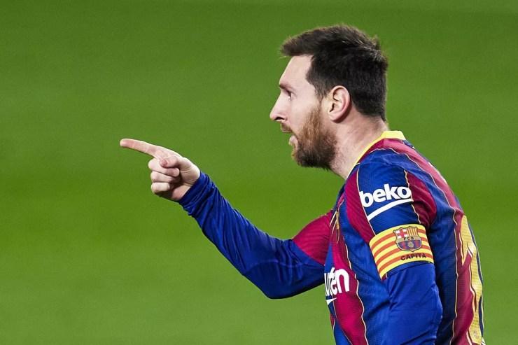 Messi marcou duas vezes contra o Elche e virou artilheiro isolado do Espanhol — Foto: AFP