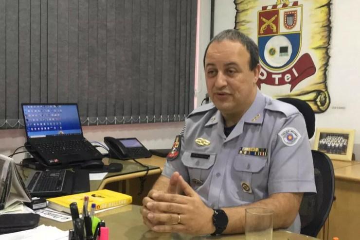 Coronel Francisco Alves Cangerana Neto, diretor de Tecnologia da Informação e Comunicação da Polícia Militar de SP — Foto: Aldieres Batista/G1