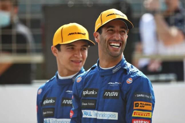 Daniel Ricciardo e Lando Norris são titulares da McLaren na F1 em 2021 — Foto: Joe Portlock/Getty Images