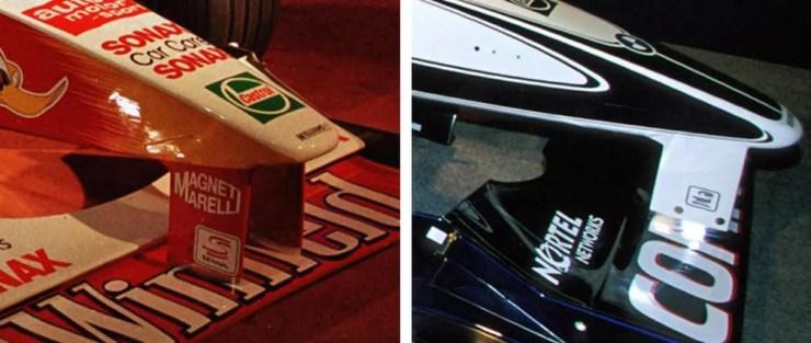 ''S do Senna" presente nos carros da Williams de 1999 e 2000 — Foto: Reprodução