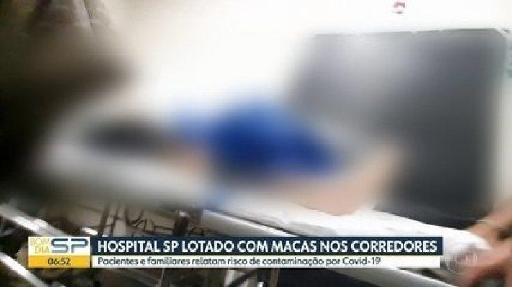 Hospital São Paulo tem lotação e atendimento em macas no corredor, relatam pacientes